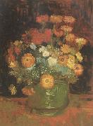 Vincent Van Gogh Vase with Zinnias (nn04) oil painting artist